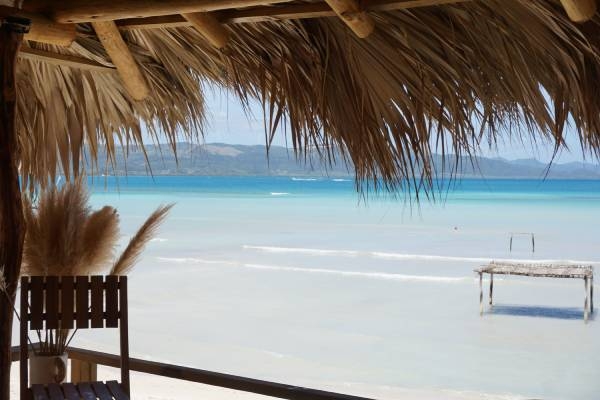 auf einer Mietwagen Rundreise in der Dominikanischen Republik können Sie den Strand in Punta Rucia genießen