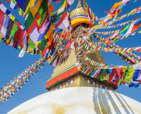 die Stupa von Bodnath ist ein Höhepunkt auf einer Nepal Privatreise